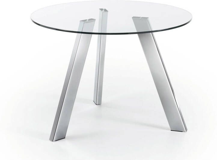 Kave Home Ronde Eettafel Carib Chroom