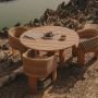 Kave Home Ronde tafel Xoriguer van FSC 100% massief eucalyptushout Ø140 cm - Thumbnail 3