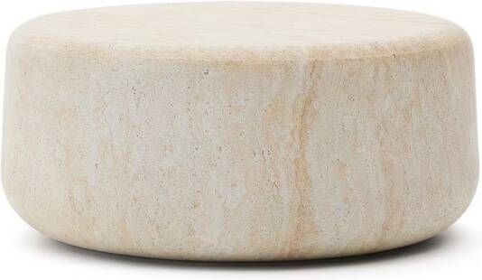 Kave Home Ronde Salontafel Drasi Travertinlook 90cm Beige
