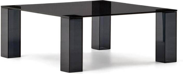 Kave Home Salontafel Adularia Glas Donkergrijs Vierkant