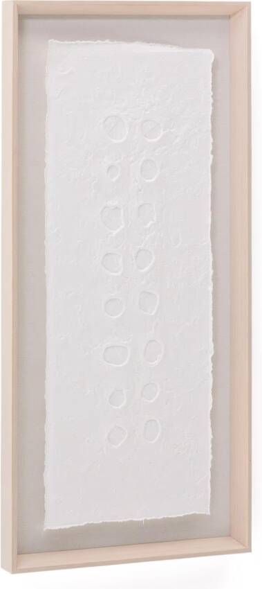 Kave Home Schilderij Olvin Gerecycled papier 93 x 43cm Wit