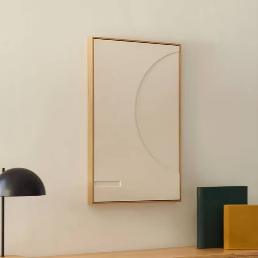 Kave Home Schilderij Sefri Linnen 90 x 60cm Wit