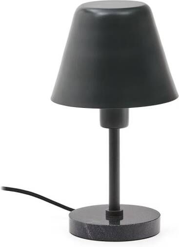 Kave Home Tafellamp Calina Marmer en metaal 32cm Zwart