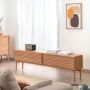 Kave Home Lenon TV-meubel met 2 deuren in massief hout en eikenfineer 200 x 57 cm FSC MIX Krediet - Thumbnail 3