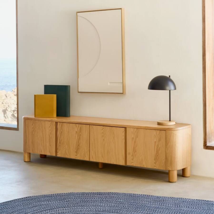 Kave Home TV-meubel Salaya Essenhout 200cm Bruin