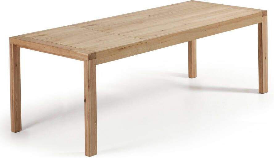 Kave Home Uitschuifbare Eettafel Briva Eiken Naturel 180 x 90cm Hout