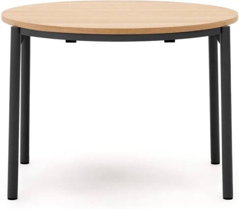 Kave Home Uitschuifbare Ronde Eettafel Montuiri 90 170cm Naturel Zwart