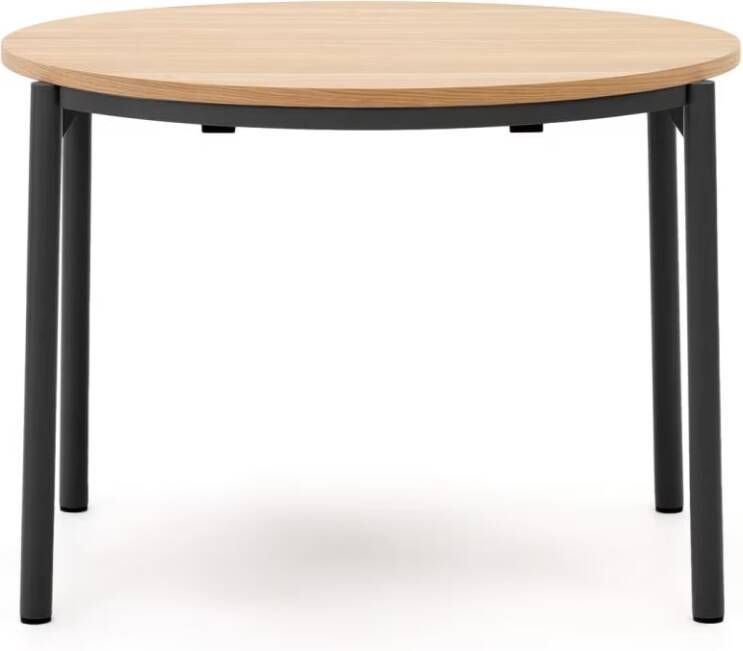 Kave Home Uitschuifbare Ronde Eettafel Montuiri 90 170cm Naturel Zwart