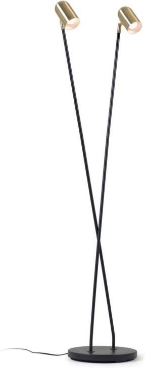 Kave Home Vloerlamp Clemence 2-lamps Goud
