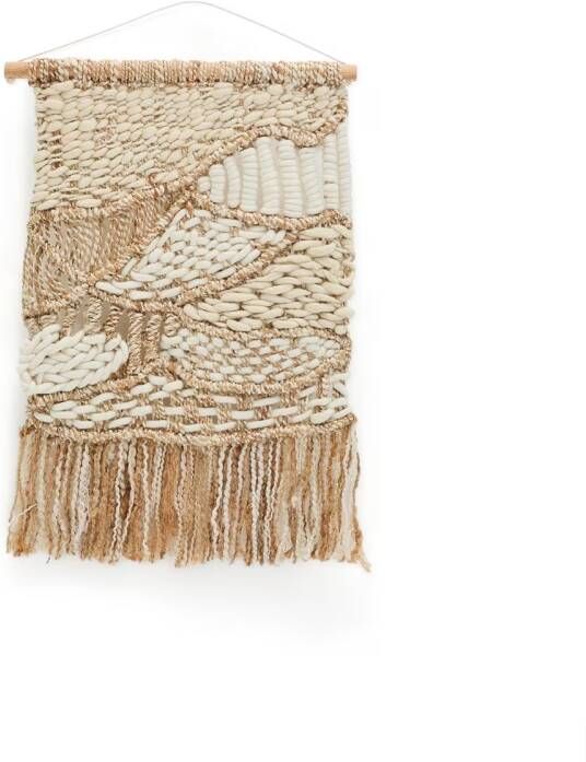 Kave Home Wandkleed Prak Wol en jute 105 x 70cm Beige