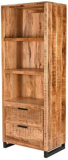 LABEL51 Boekenkast Glasgow Mangohout 185 x 70cm Rough