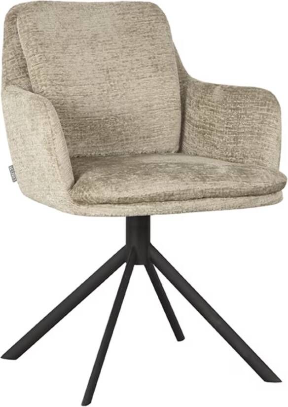 LABEL51 Draaibare Eetkamerstoel Joy Elegance stof Beige