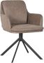 LABEL51 Draaibare Eetkamerstoel Joy Micro Suede Taupe - Thumbnail 2