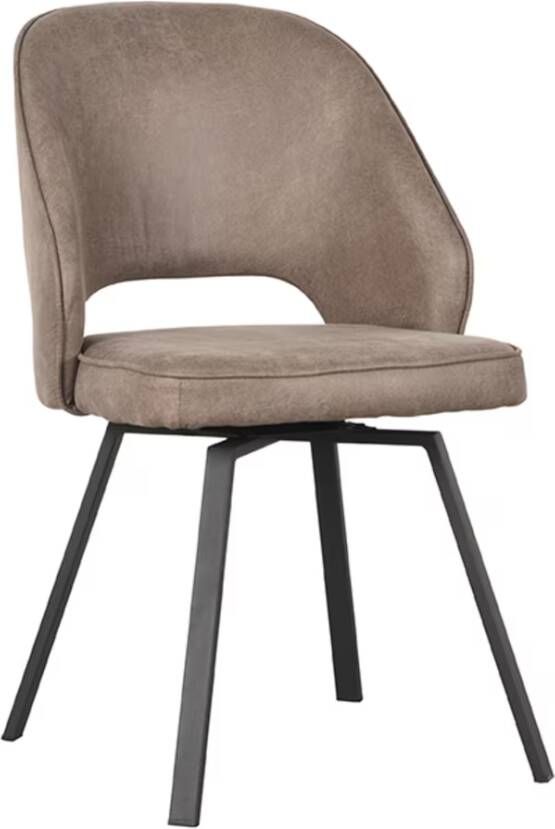 LABEL51 Draaibare Eetkamerstoel Lewis Micro Suede Taupe