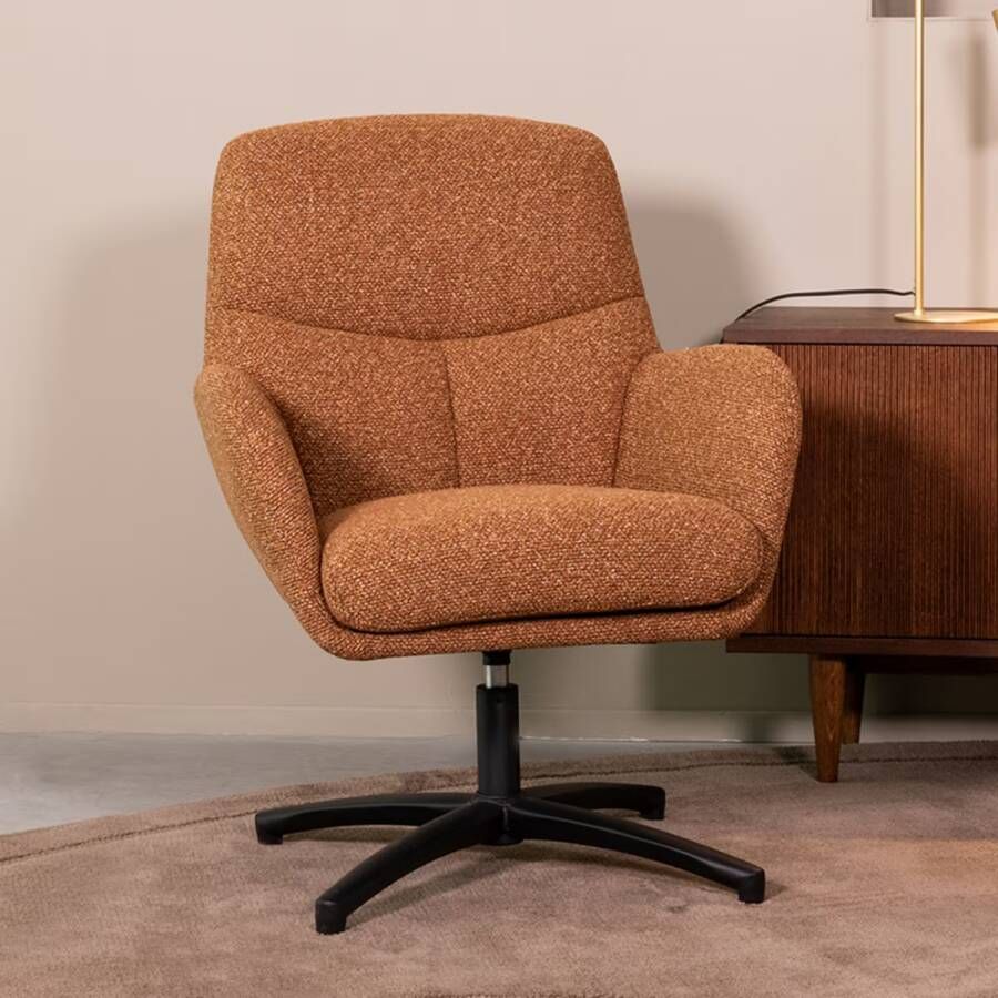 LABEL51 | Fauteuil Chill Zone Coral Boucle | Zitmeubels woonkamer | Draaifauteuil