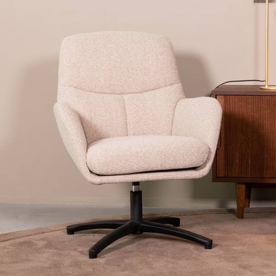 LABEL51 | Fauteuil Chill Zone Naturel Boucle | Zitmeubels woonkamer | Draaifauteuil