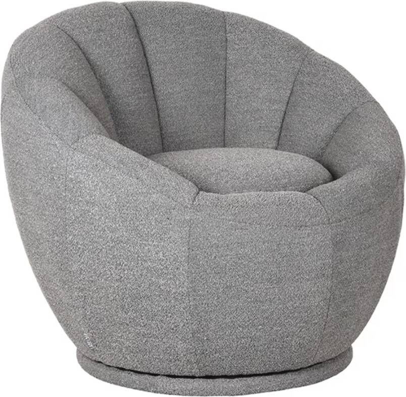 LABEL51 Draaifauteuil Crown Bouclé Grijs