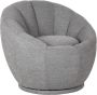 LABEL51 Draaifauteuil Crown Bouclé Grijs - Thumbnail 3