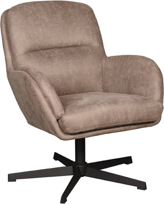 LABEL51 | Fauteuil Moss Taupe Micro Suede | Zitmeubels woonkamer | Fauteuil