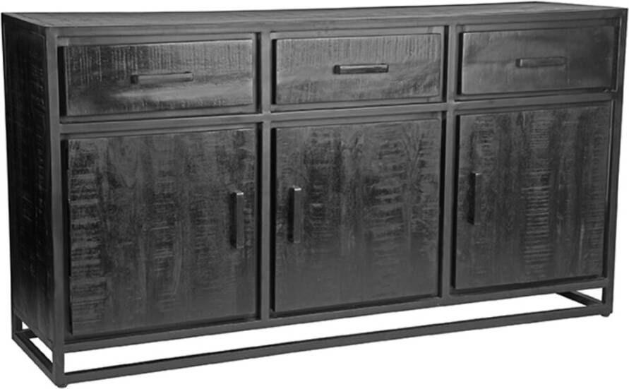 LABEL51 Dressoir Chili Zwart Mangohout 170x45x90 Cm