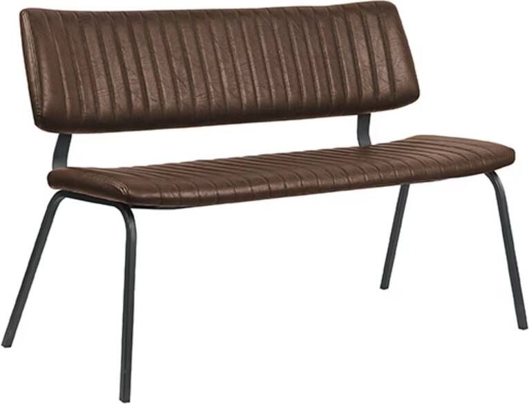 LABEL51 | Eetkamerbank Gusto Bruin PU-Leder 120 cm | Zitmeubels eetkamer | Eetkamerbank
