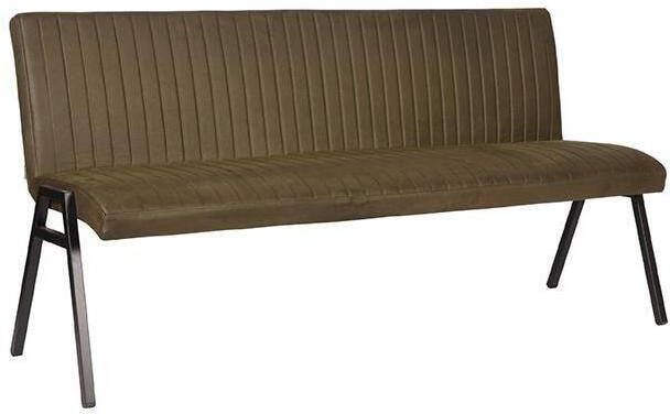 LABEL51 | Eetkamerbank Matz Army green Microfiber 175 cm | Eetkamer meubels | Eetkamerbank - Foto 2