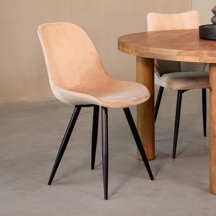 LABEL51 Eetkamerstoel Capri Velvet Zand