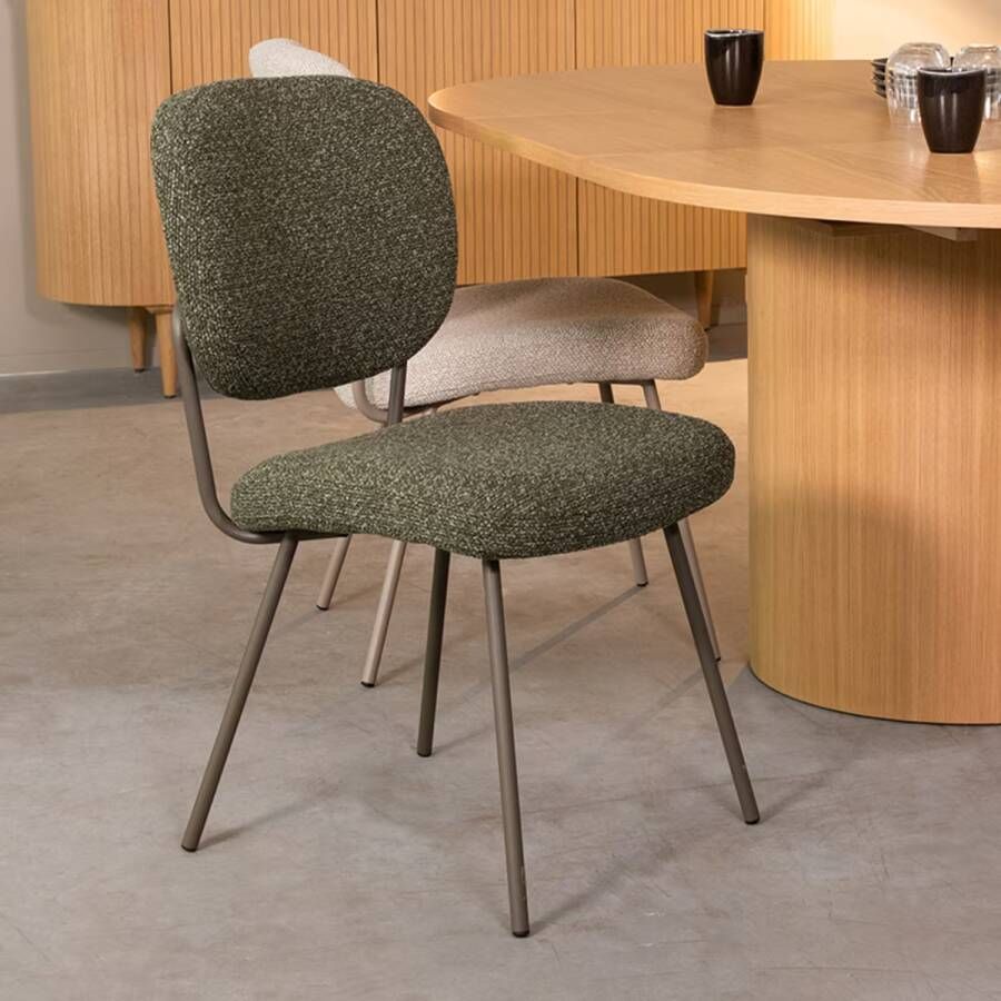 LABEL51 | Eetkamerstoel Singapore Forest Boucle | Zitmeubels eetkamer | Eetkamerstoel