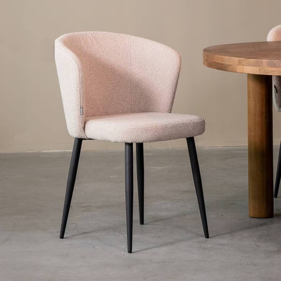LABEL51 Eetkamerstoel Wave Bouclé Naturel