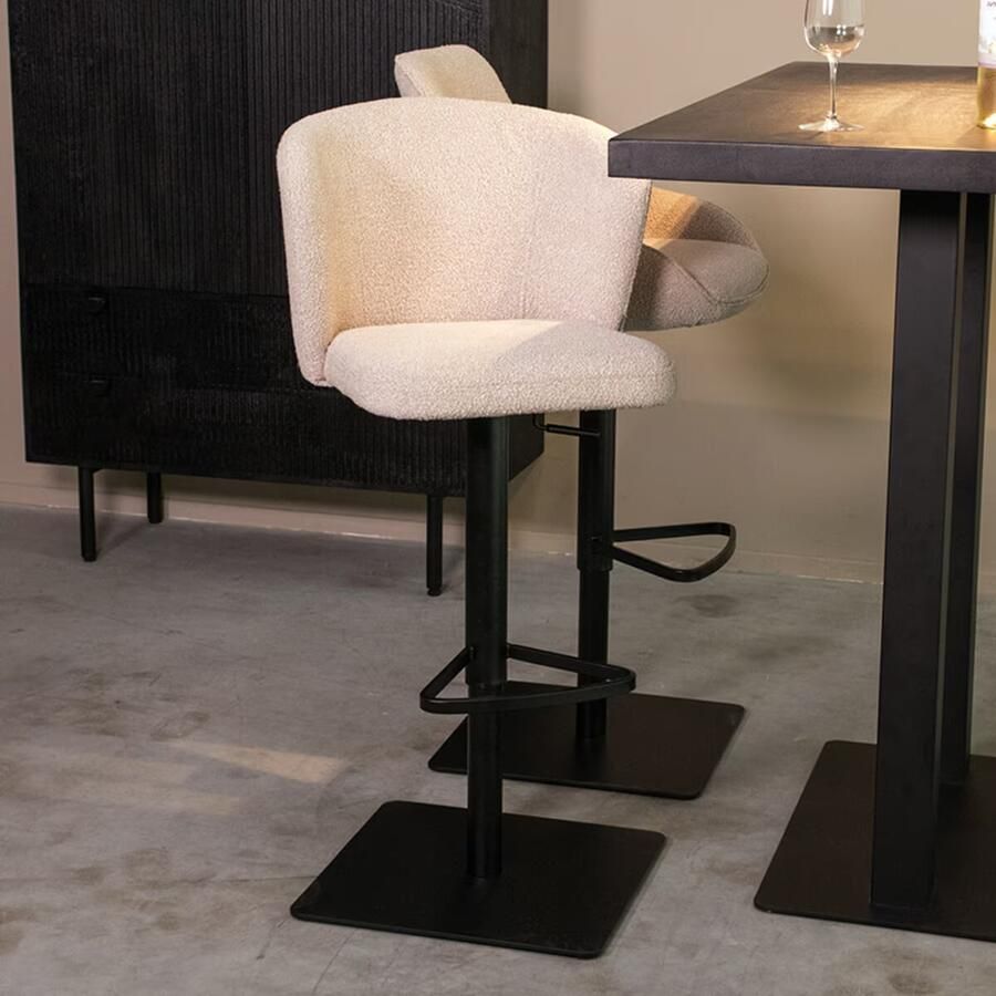 LABEL51 | Barkruk Wave Naturel Boucle | Zitmeubels eetkamer | Barstoel