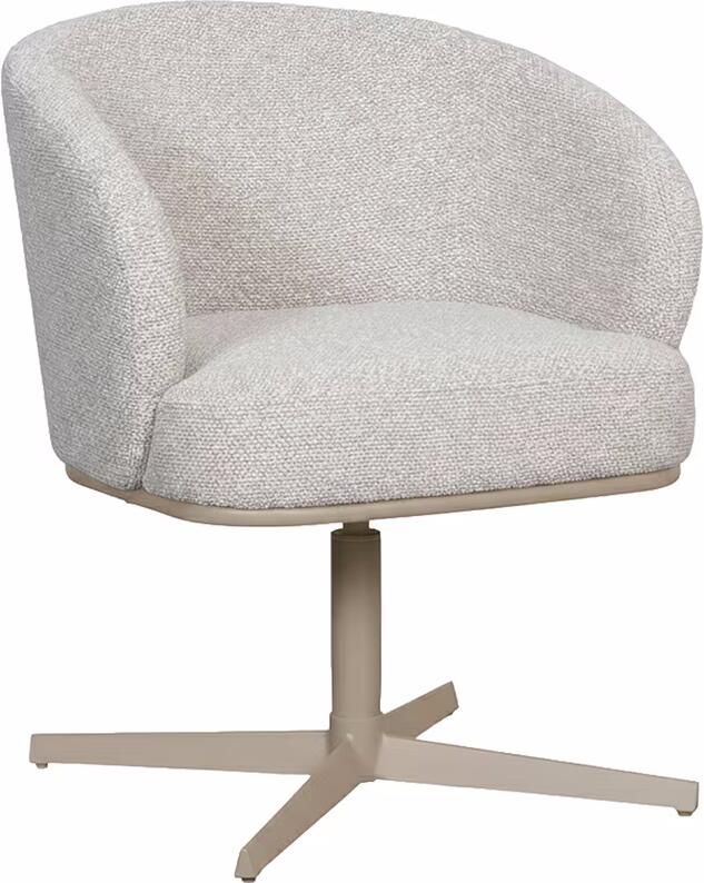 LABEL51 Draaibare Eetkamerstoel Cannes Bouclé Naturel Taupe