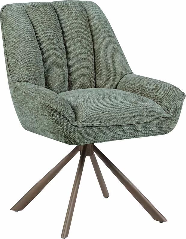 LABEL51 Draaibare Eetkamerstoel Reims Chenille Hunter Brons