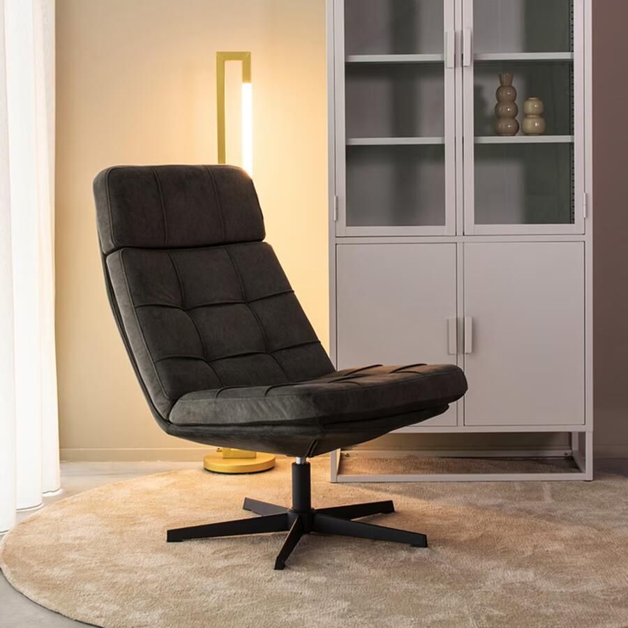 LABEL51 | Fauteuil Alvar Antraciet Cosmo | Zitmeubels woonkamer | Fauteuil