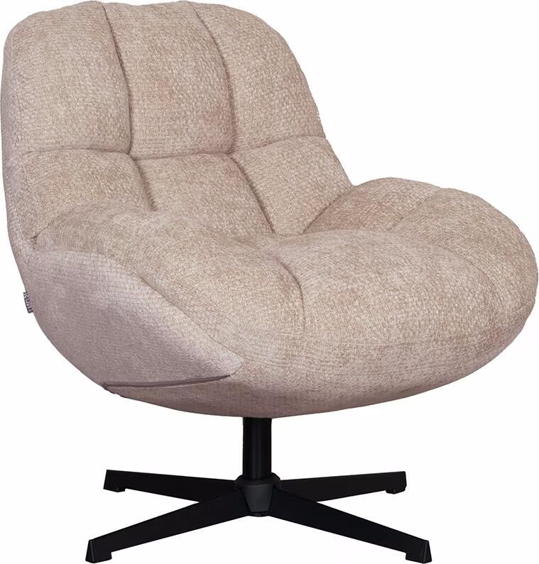 LABEL51 Draaifauteuil Huxley Elite stof Clay