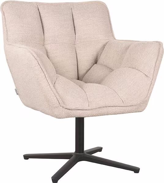 LABEL51 Fauteuil Ian 76x72x87 Cm Naturel Boucle