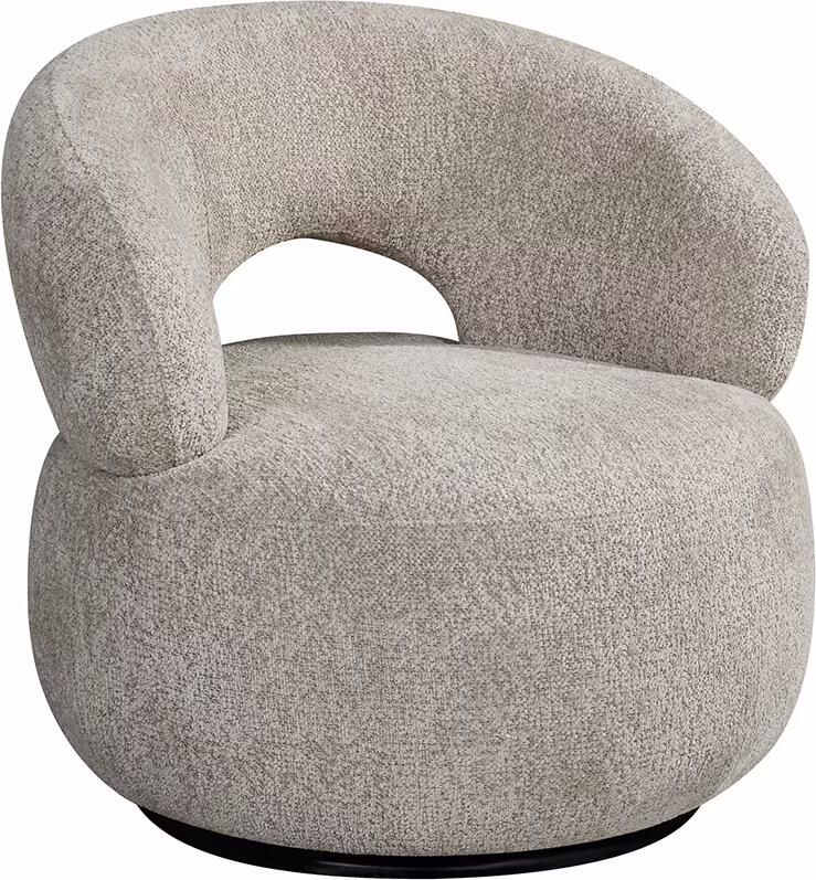 LABEL51 Draaifauteuil Nusenna Geweven stof Beige