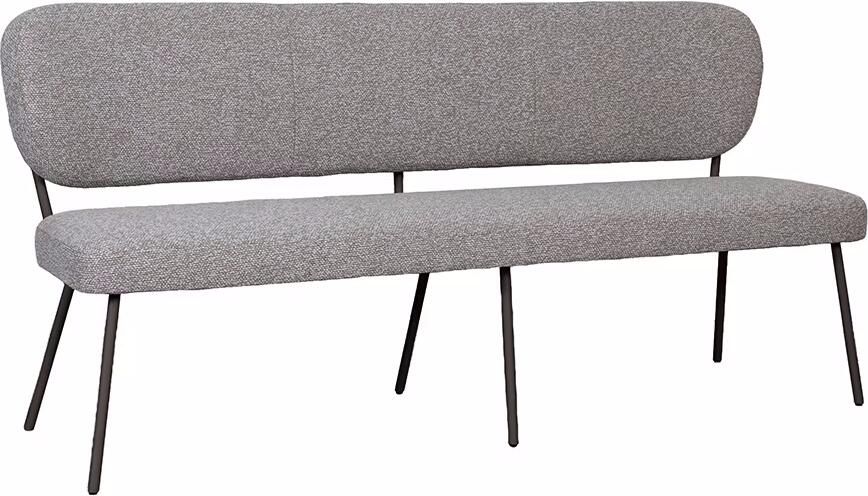 LABEL51 Eetkamerbank Singapore 220cm Bouclé Mushroom Brons