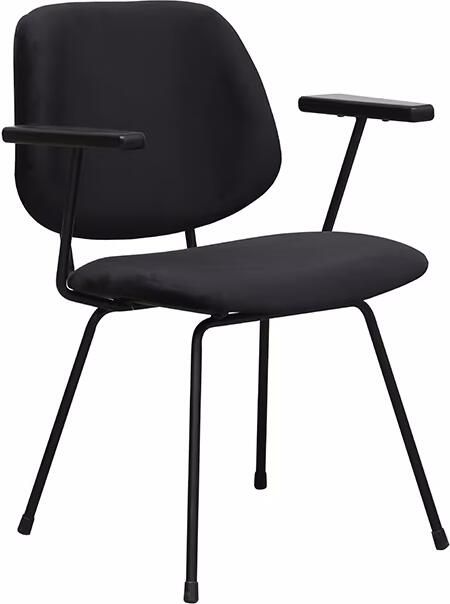 LABEL51 Eetkamerstoel Gastron Velvet Zwart