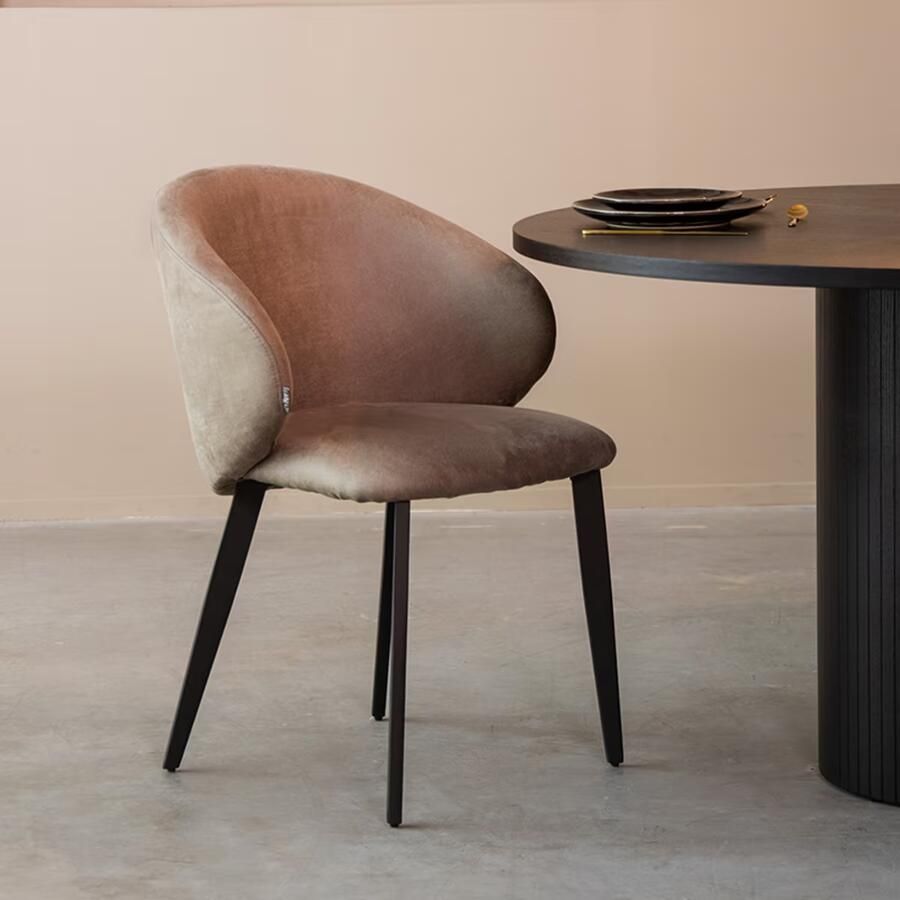 LABEL51 Logan Eetkamerstoel Naturel Micro Suede - Foto 2