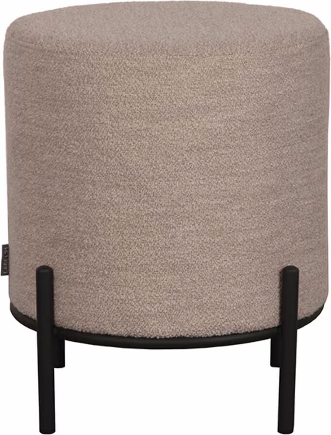 LABEL51 Hocker Troy Bouclé 41cm Naturel Rond