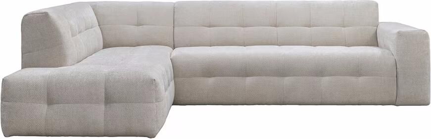 LABEL51 Hoekbank Lorenzo Links 294cm Elite stof Naturel