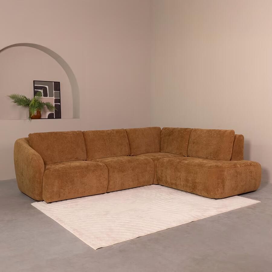 LABEL51 Hoekbank Matteo Rechts 270cm Maloy stof Dark Honey