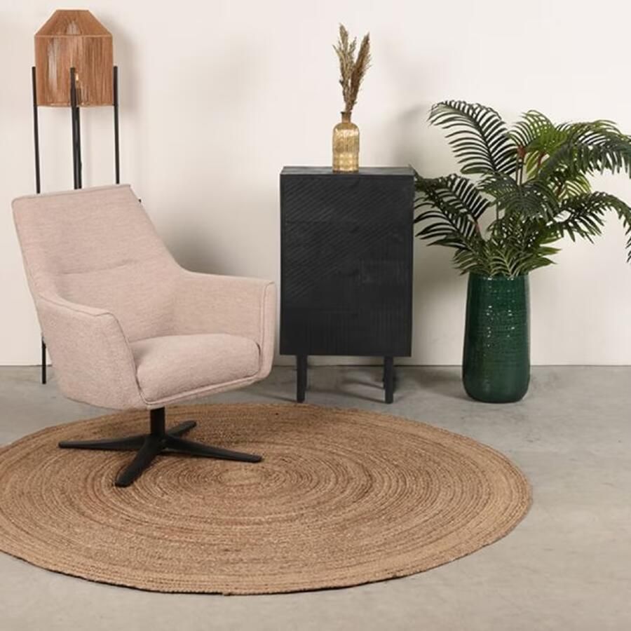 LABEL51 Ladekast Cotia Mangohout Met 3 laden Zwart