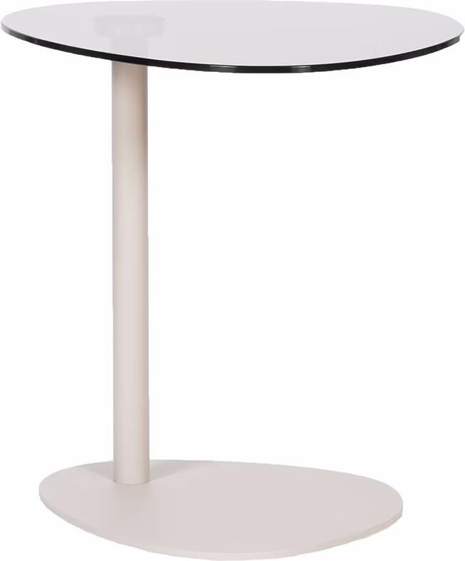 LABEL51 Organische Bijzettafel Lily Glas 48 x 47cm Smoked Brown