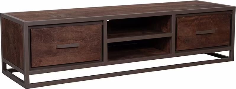 LABEL51 TV-meubel Peru Mangohout en metaal 160cm Espresso