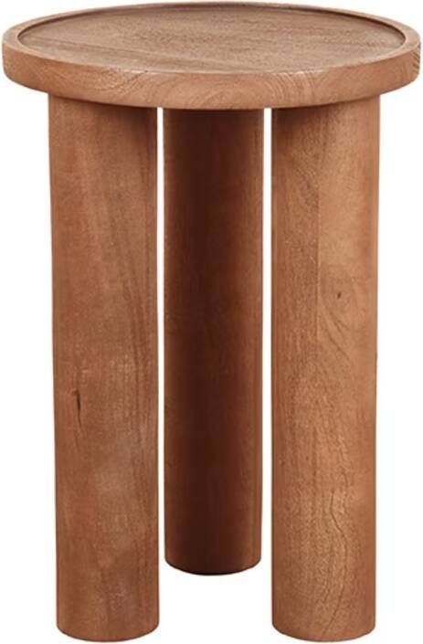 LABEL51 Ronde Bijzettafel Elly Mangohout 42cm Naturel