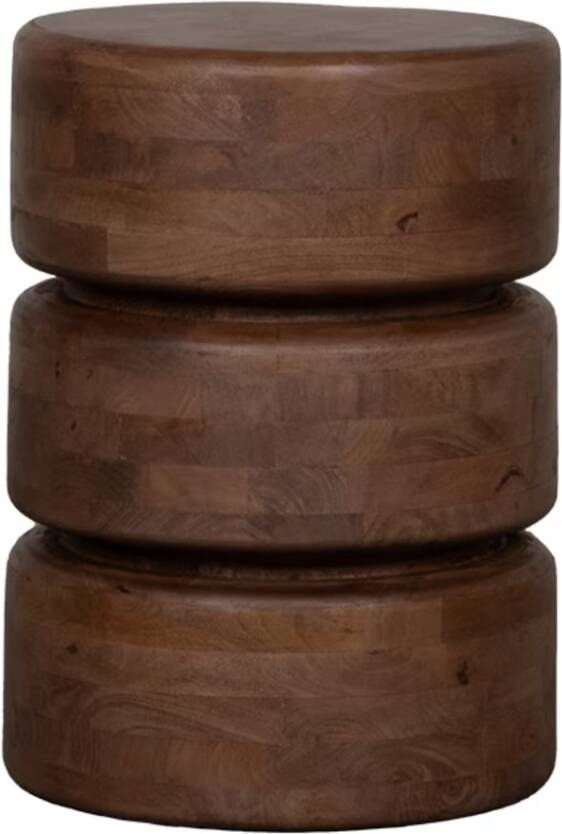 LABEL51 Ronde Bijzettafel Milly Naturel Mangohout 35cm