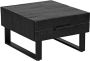 LABEL51 Salontafel Santos 50 x 44cm Mangohout Zwart Vierkant - Thumbnail 3