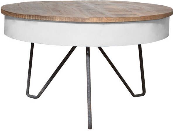 LABEL51 | Salontafel Saran Zwart Metaal Rond 80 cm | Woonkamertafels | Salontafel - Foto 6