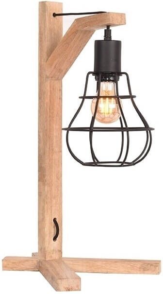LABEL51 | Tafellamp Drop Zwart Mangohout | Woonaccessoires | Tafellamp